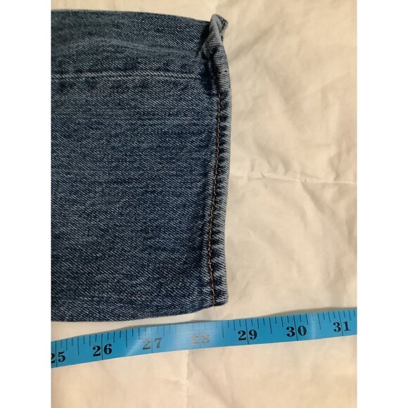 Levis 501 Original Fit Jeans Button Fly W32 L30 Classic Blue Denim - Picture 5 of 7